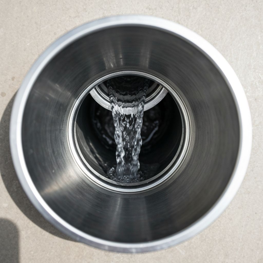 Despues: Desague tapado con grasa